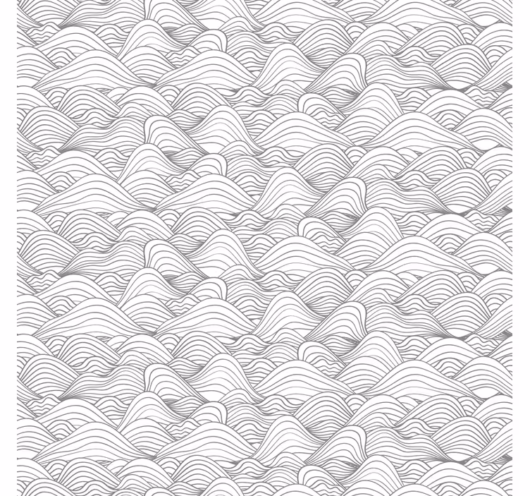 Wavy grey pattern tapeta za vzglavje - TenStickers