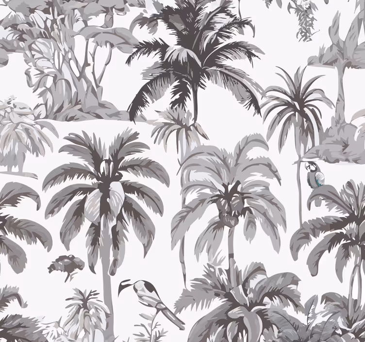 Palme siva tapeta - TenStickers