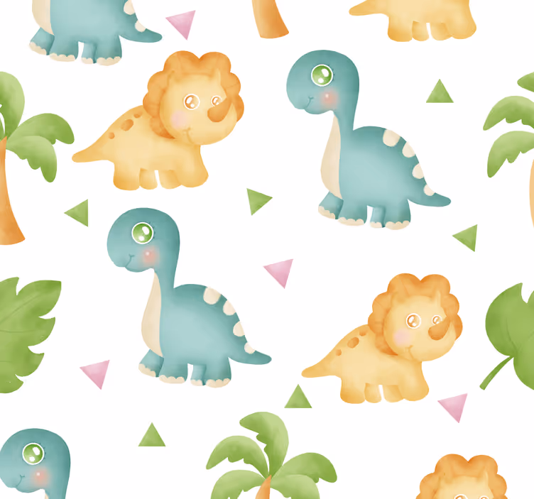 Igranje dinozavrov tapeta z dinozavri - TenStickers