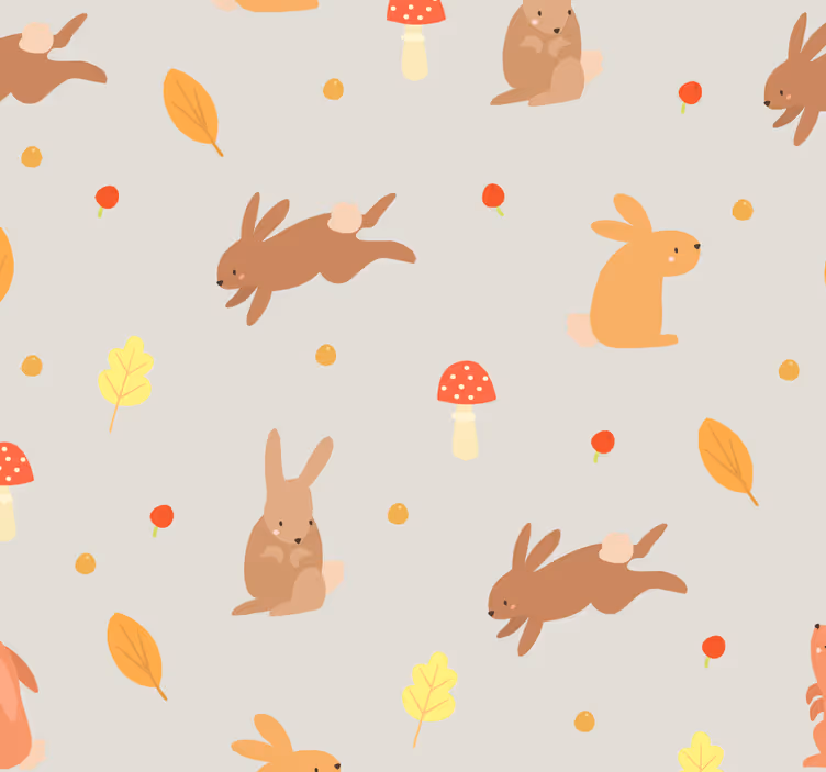 Motiv zajčka tapeta z živalmi - TenStickers