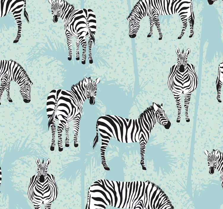 Z zebrastim vzorcem zebra vzorec tapeta - TenStickers