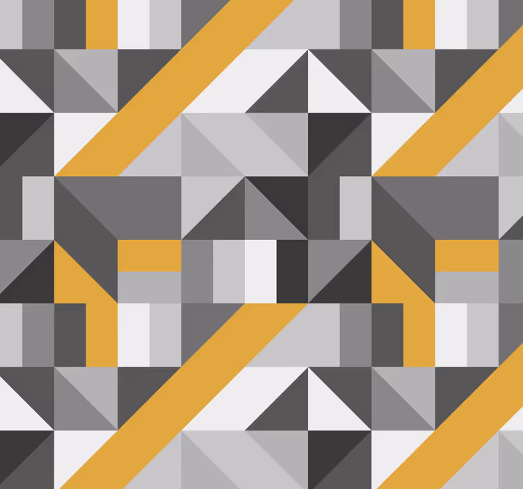 Geometrijski vzorec z tapeta z zlatim elementom - TenStickers