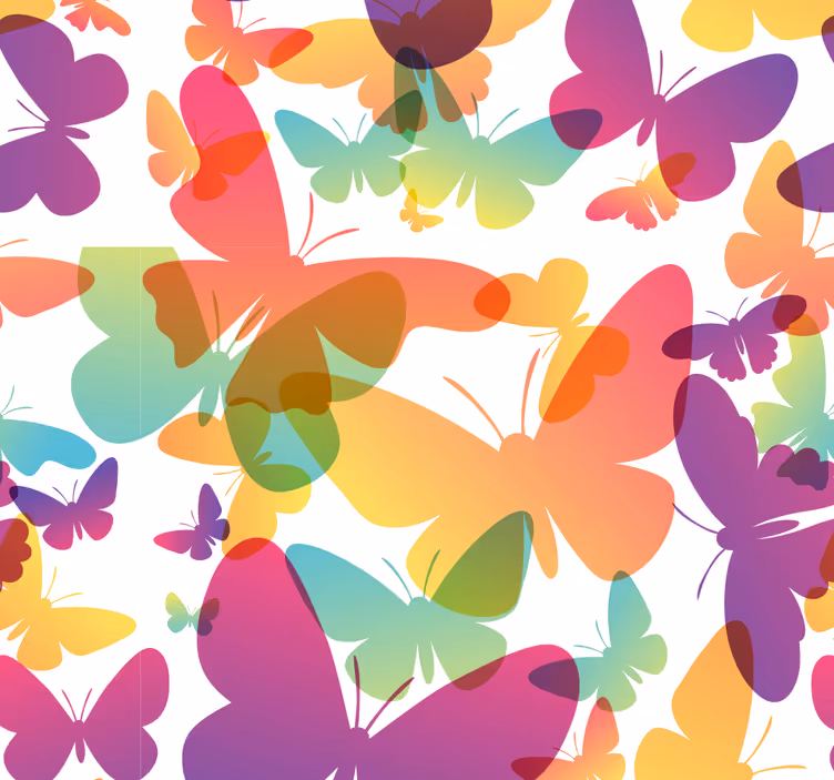 Gradient tapeta metuljev - TenStickers