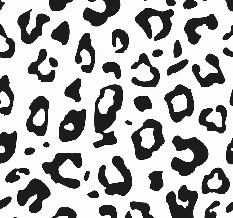 tapeta črno-bele leopard teksture - TenStickers