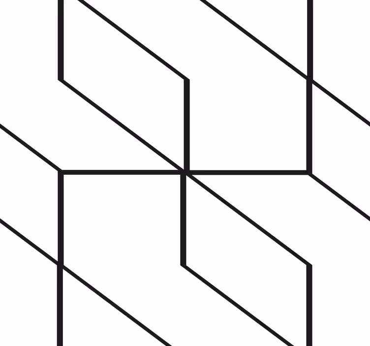 tapeta z geometrijskimi šesterokotnimi vzorci - TenStickers