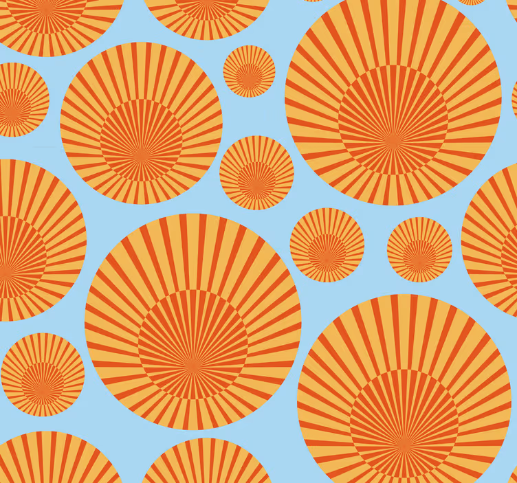 Tapeta geometrijske oblike sonca iz 70-ih - TenStickers