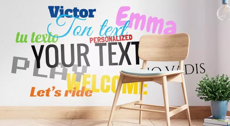 Stenske nalepke z vašim besedilom