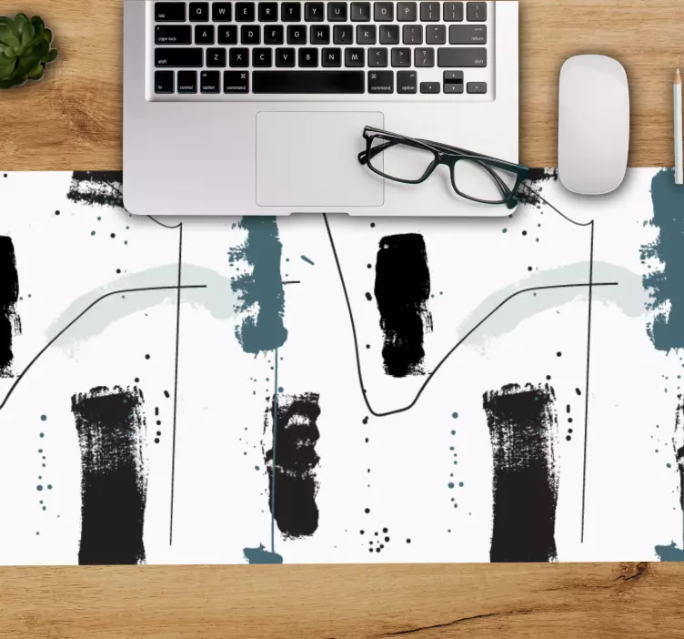 Abstraktne umetniške oblike podloga za miško z pošastmi - TenStickers