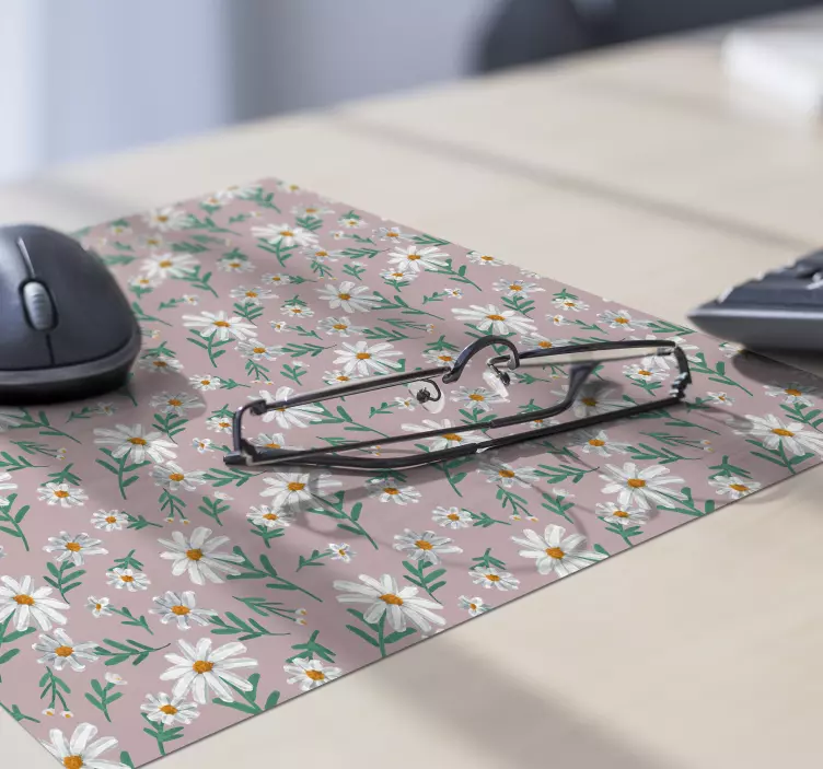 Daisy cvet roza cvetlična podloga za miško - TenStickers