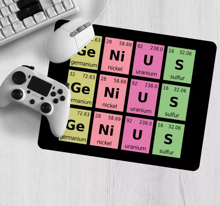 Genius kemični element beseda citati podstavki za miško - TenStickers