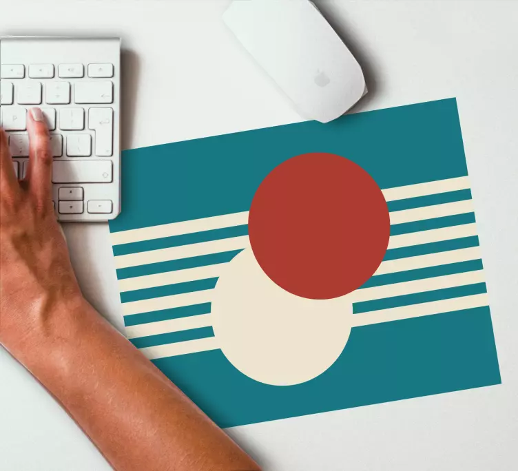 Geometrijska krožna kompozicija podloga za miško z pošastmi - TenStickers