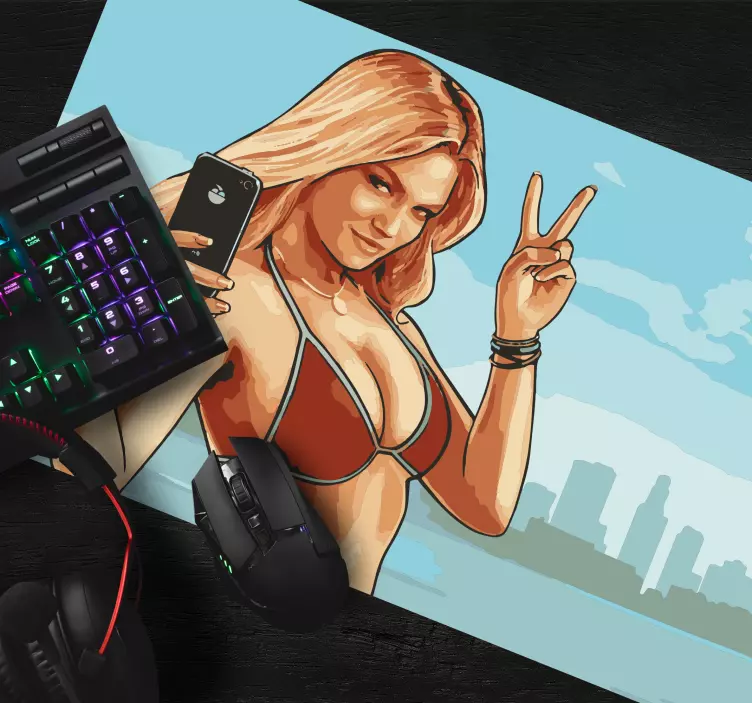 Gta sexy girl gaming podloga za miško - TenStickers