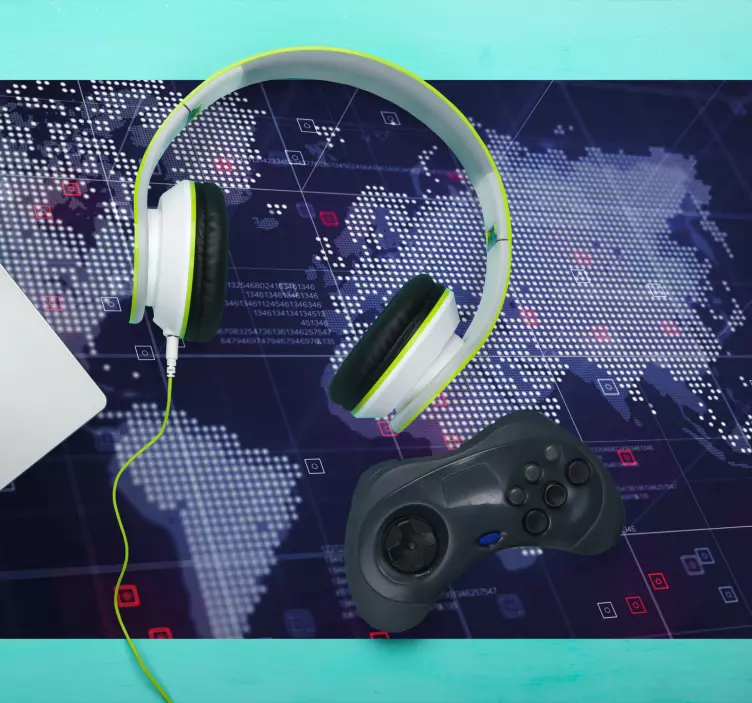 Igralni zemljevid sveta igralna podloga za miško - TenStickers