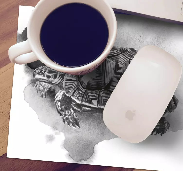 Ilustracija vzorčaste želve originalna podloga za miško - TenStickers