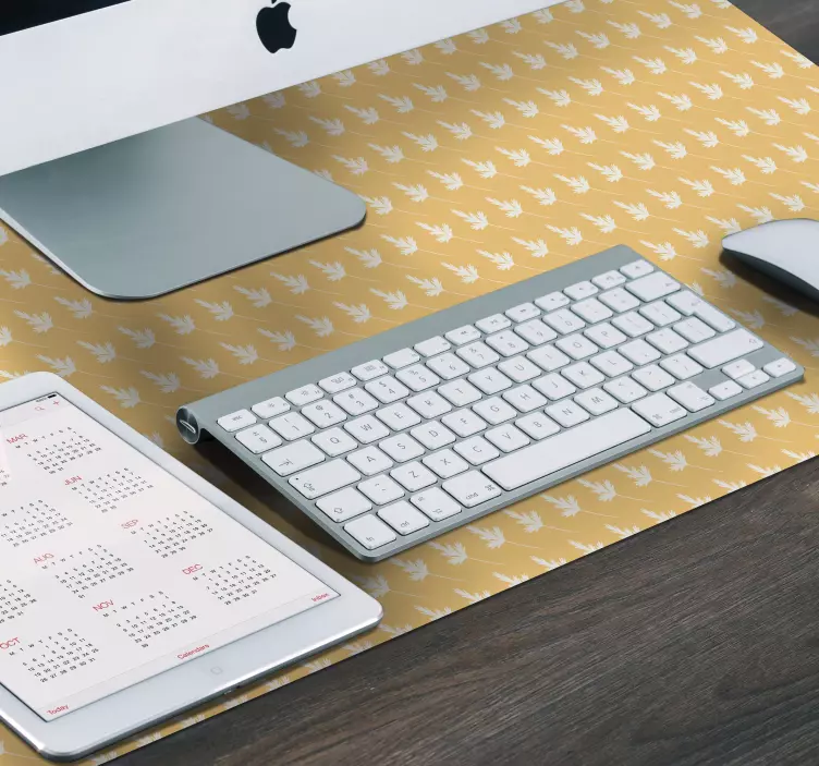 List vzorec cvetlična podloga za miško - TenStickers