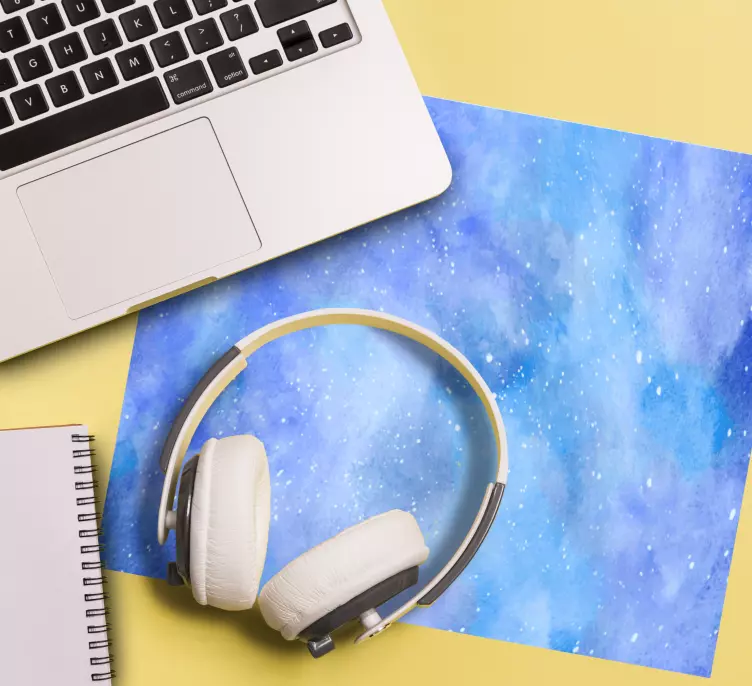 Modri vzorci podstavki za miško galaksije - TenStickers