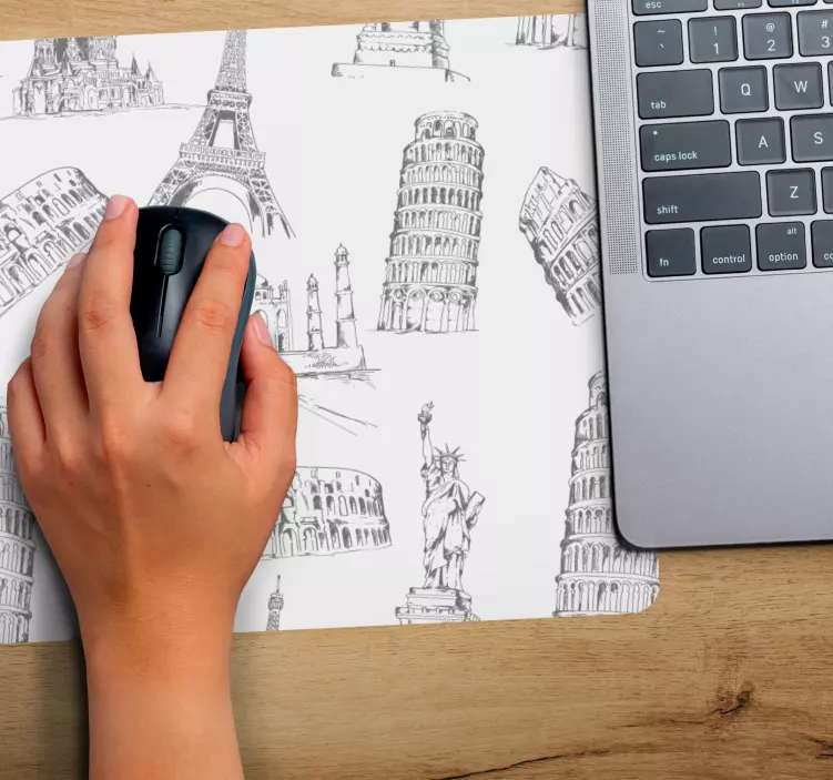 Najbolj znani spomeniki vzorčne podstavki za miško - TenStickers