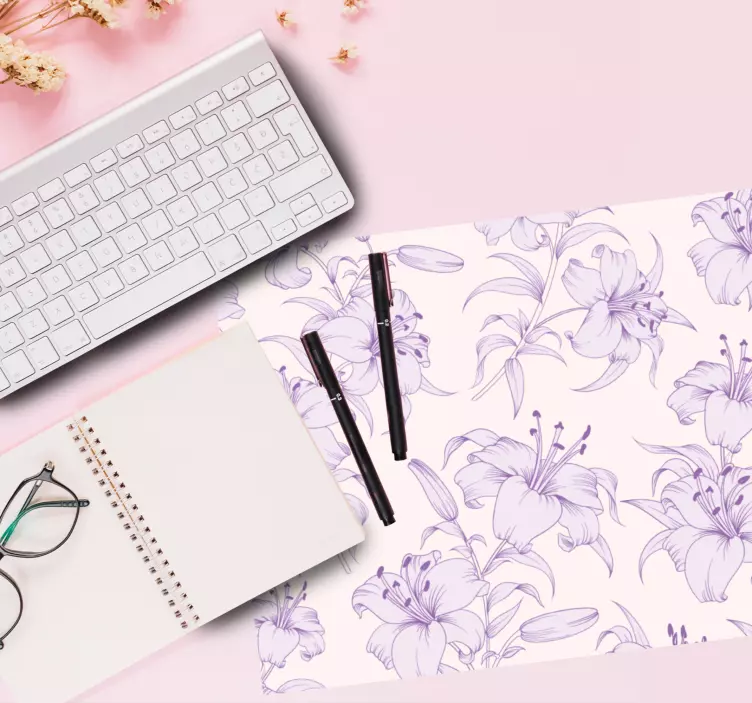 Ozadje s cvetličnim motivom podloga za miško z pošastmi - TenStickers