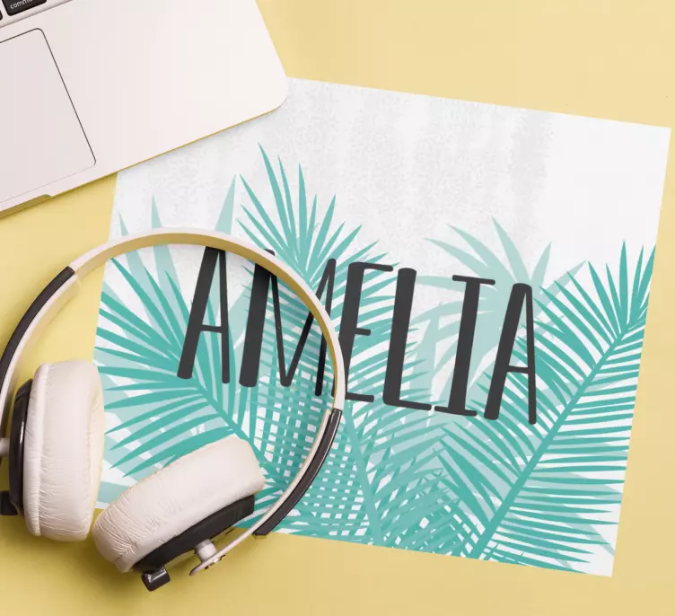 Personalizirana podloga za miško iz palmovih lavov - TenStickers