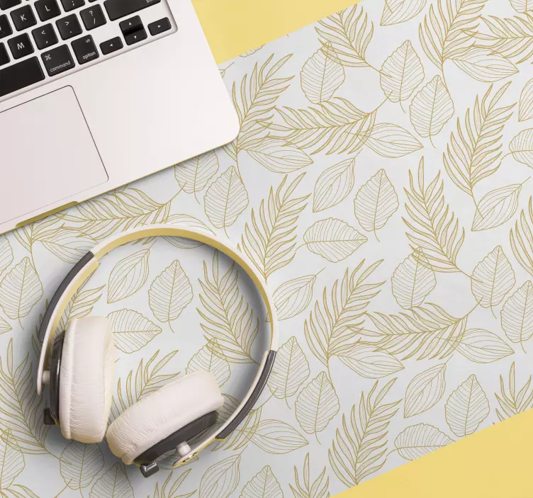 Palme listi bež originalna podloga za miško - TenStickers