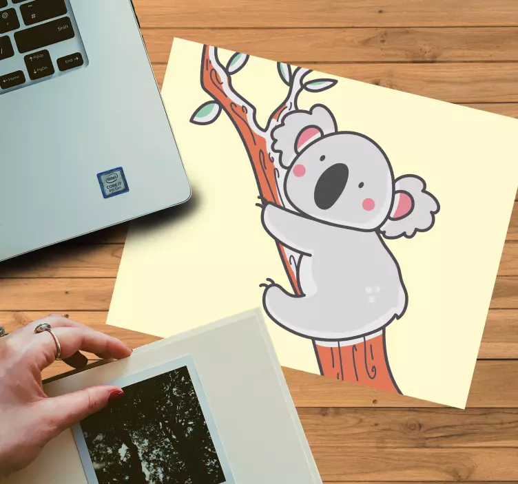 Plezanje narisana koala risanka originalna podloga za miško - TenStickers