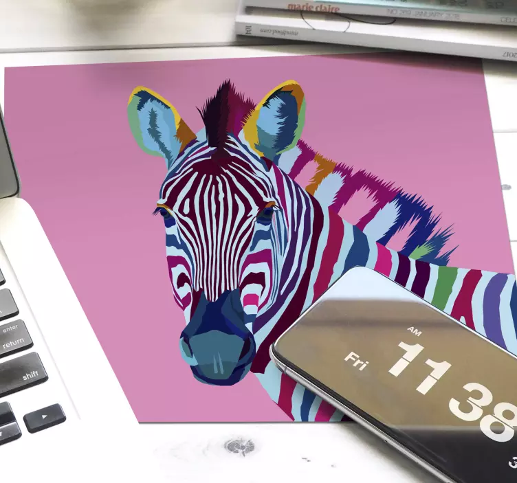 Kul pop art zebra podloga za miško - TenStickers