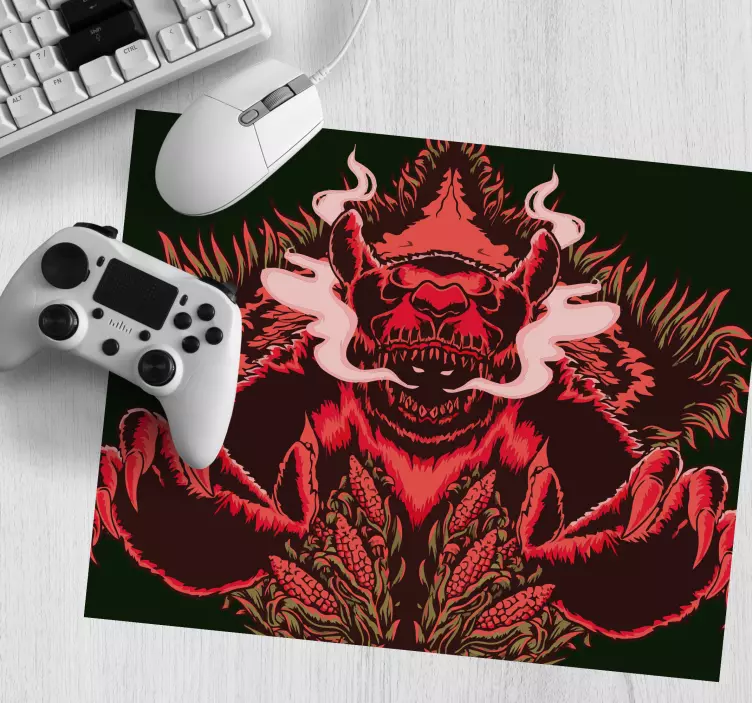 Rdeča podloga za gaming miško monster - TenStickers