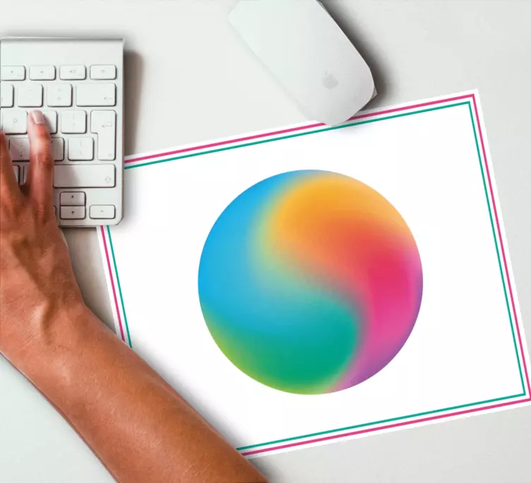 Večbarvni krog abstraktna originalna podloga za miško - TenStickers