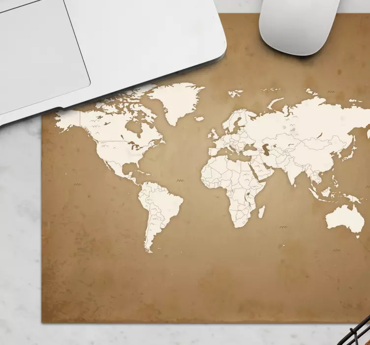 Vintage tapeta zemljevid miške blazinica - TenStickers