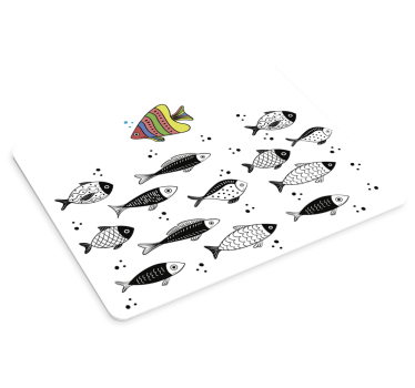 Nasprotni tok ribje mišje preproge - TenStickers