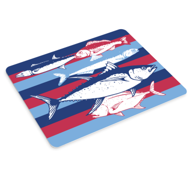 Fishing themed animals originalna podloga za miško - TenStickers