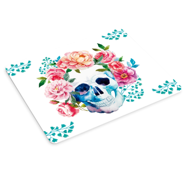 Floral skull motif originalna podloga za miško - TenStickers