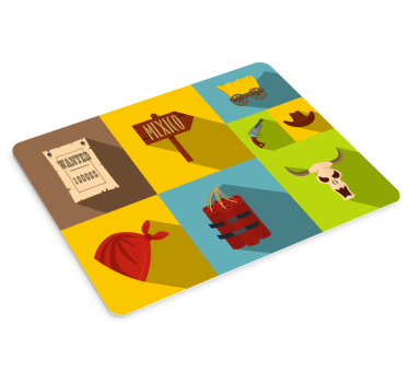 Cowboy themed icons originalna podloga za miško - TenStickers