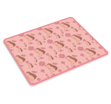 Hedgehog floral pattern originalna podloga za miško - TenStickers