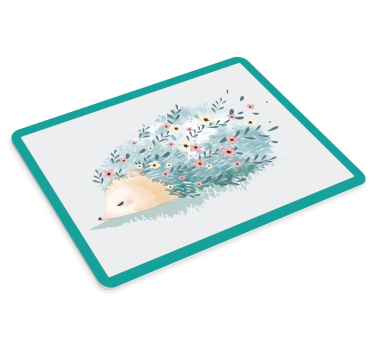 Floral hedgehog art originalna podloga za miško - TenStickers