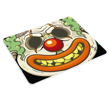 Grozljiv klovnov obraz originalna podloga za miško - TenStickers