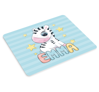Cute zebra illustration originalna podloga za miško - TenStickers