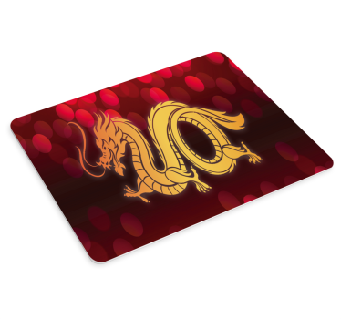 Golden dragon illustration anime podloga za miško - TenStickers