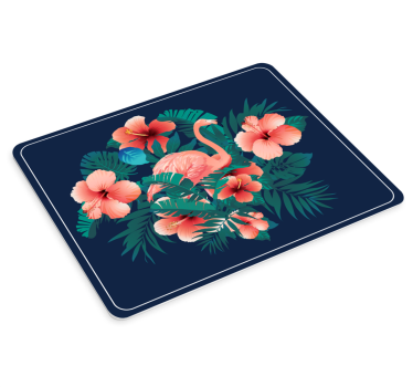 Flamingo floral scene originalna podloga za miško - TenStickers