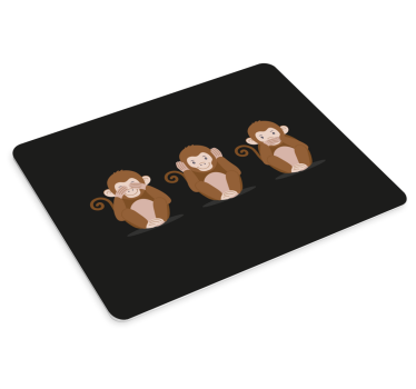 Originalna podloga za miško treh opic emoji - TenStickers