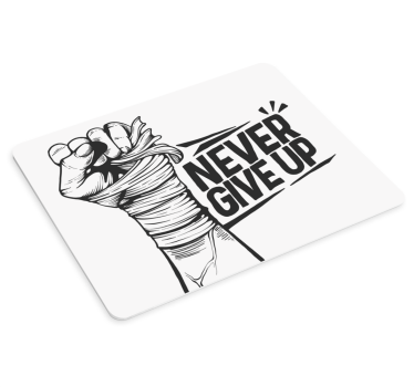 "nikoli ne odnehaj" boksarske originalne podstavki za miško - TenStickers