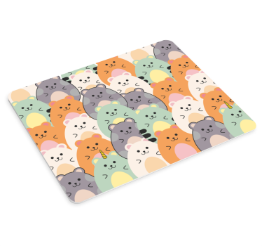 Cute animal faces originalna podloga za miško - TenStickers