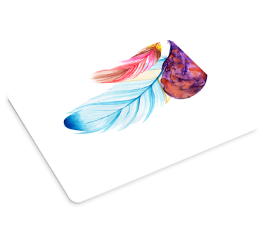 Colorful feather art originalna podloga za miško - TenStickers