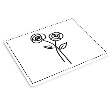 Two floral stems originalna podloga za miško - TenStickers