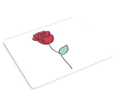 Stylized rose outline originalna podloga za miško - TenStickers