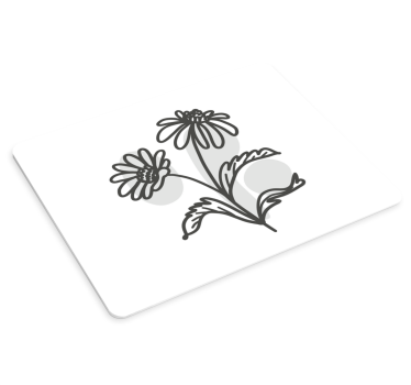 Floral line art originalna podloga za miško - TenStickers