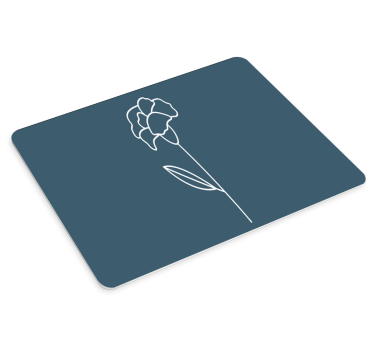 Minimalist flower outline originalna podloga za miško - TenStickers