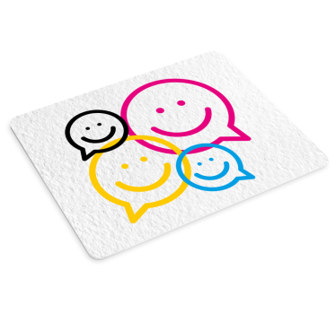 Smajli pisani govorni mehurčki originalna podloga za miško - TenStickers