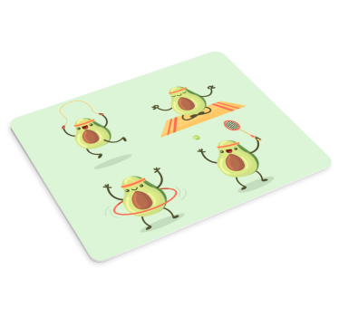 Playful avocado characters originalna podloga za miško - TenStickers