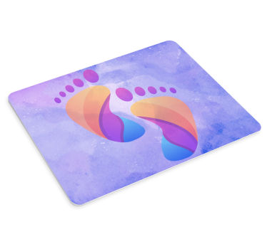 Colorful footprint art originalna podloga za miško - TenStickers